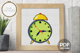 Alarm Clock Modern Cross Stitch