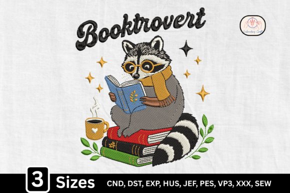 Book Lover Book Reading Raccoon