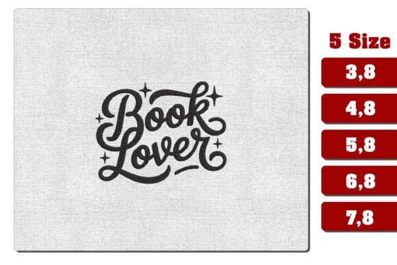 Book Lover Machine Embroidery Design