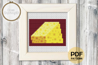 Cheese Modern Cross Stitch Pattern