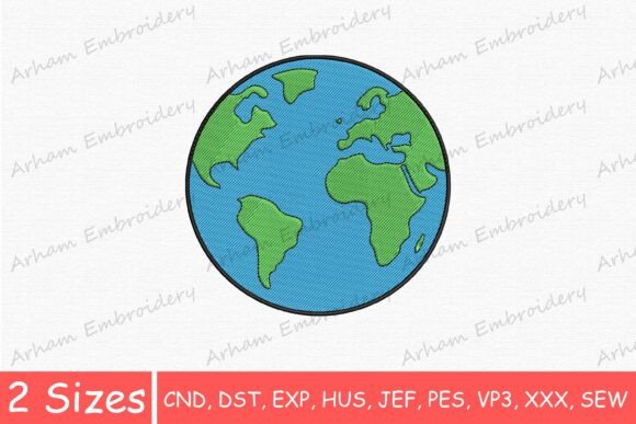 Colorful Earth Globe, World Planet