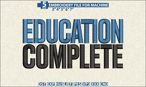 Education Complete Embroidery
