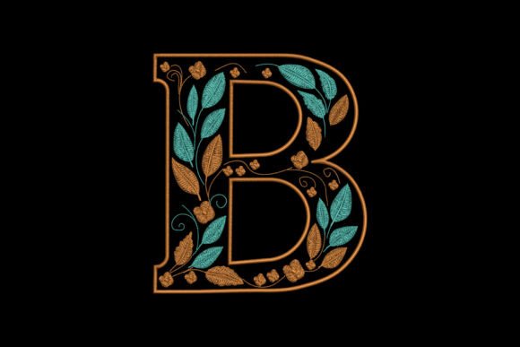 Floral Alphabet Letter B