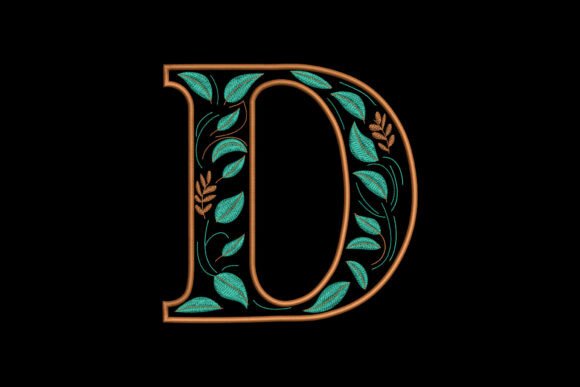 Floral Alphabet Letter D