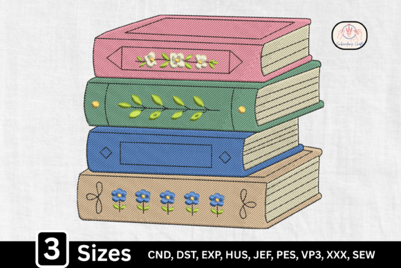 Floral Book Lover Stacked Book