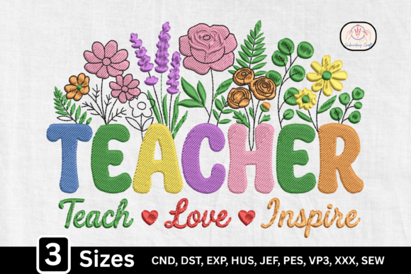 Floral Inspire Love Teacher
