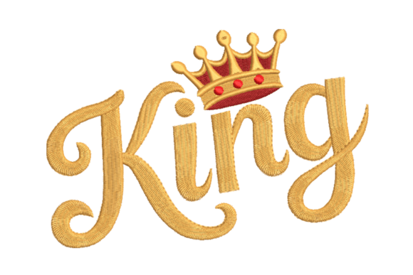 King Crown Name Embroidery Design