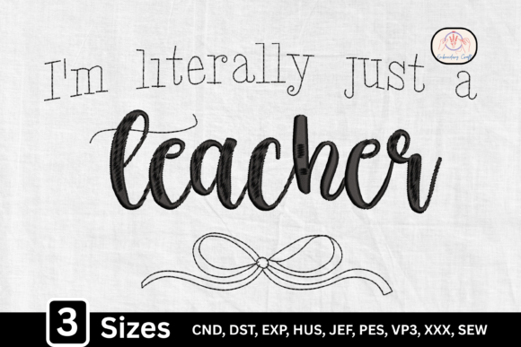 Line Art Bow Funny Teacher Quote