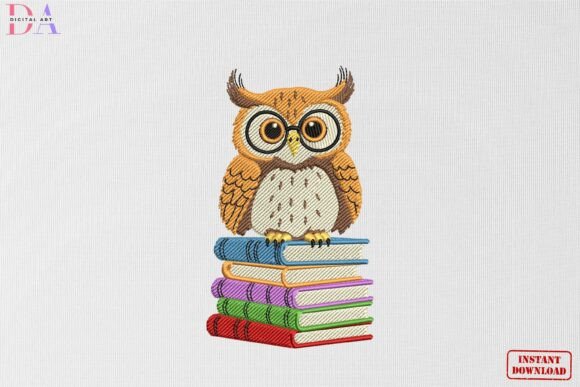 Wise Owl Book Stack